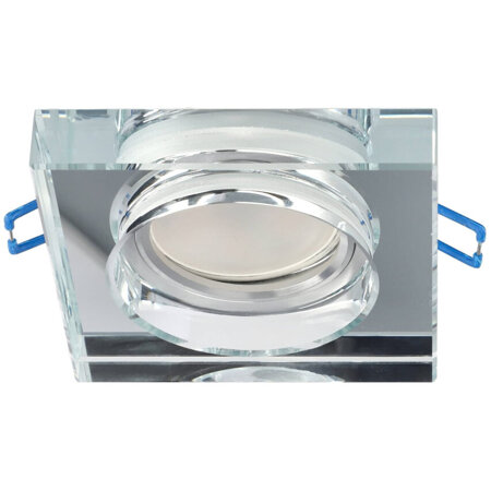 Punktowa oprawa sufitowa wpuszczana CRYSTAL Grande Silver IP20 kwadratowa szkło srebrna EDO777132 EDO Solutions